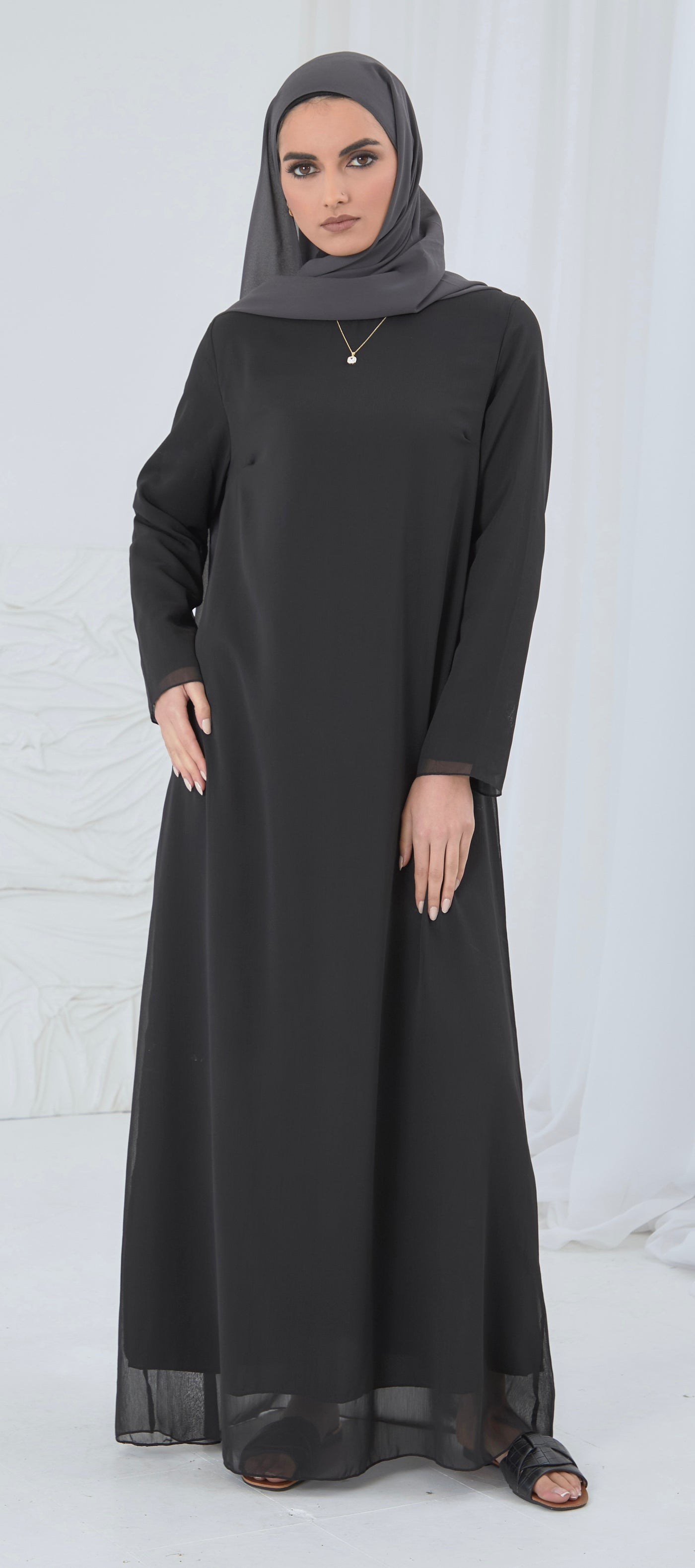 TWO PIECE CHIFFON ABAYA SET