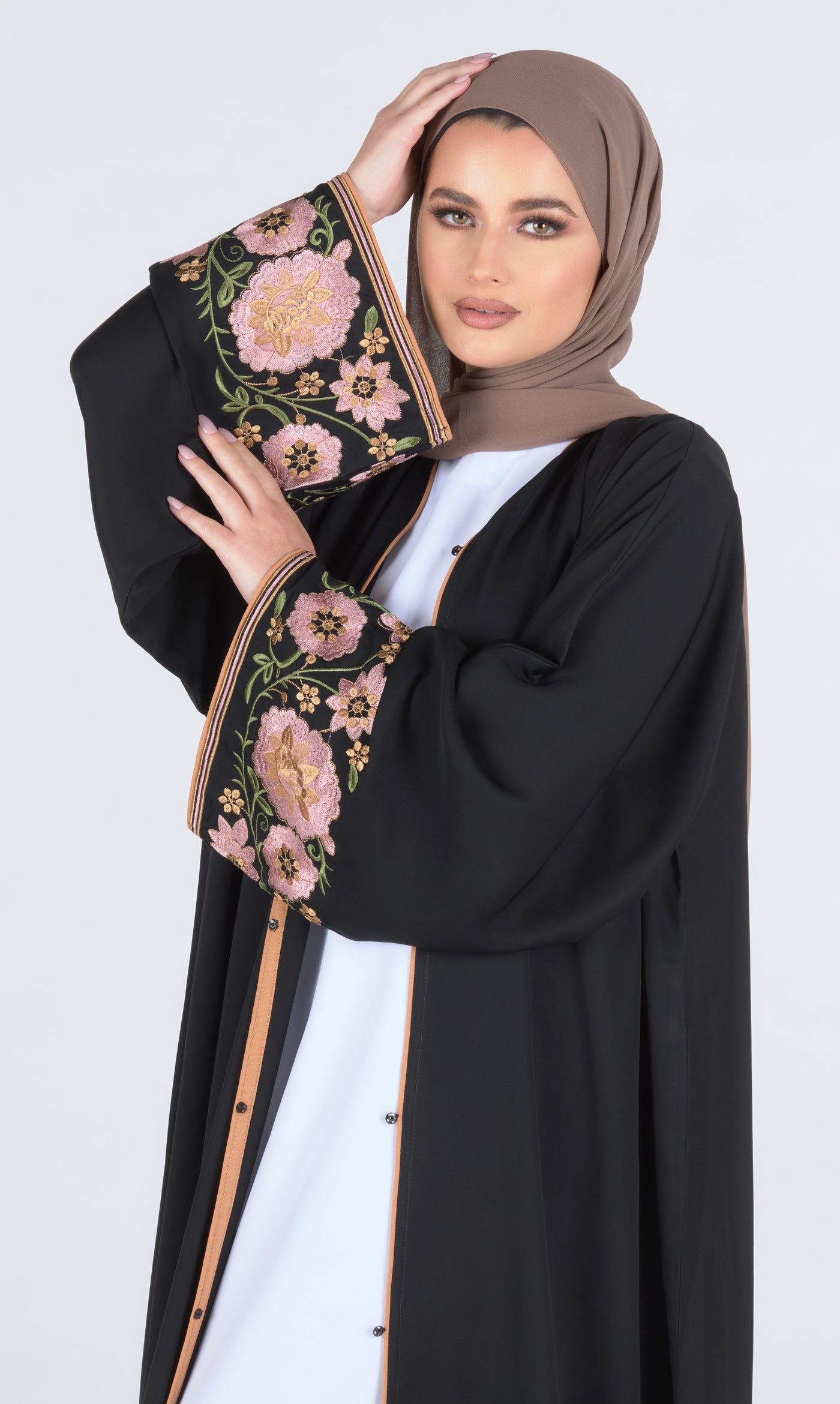 Floral Sleeve Abaya