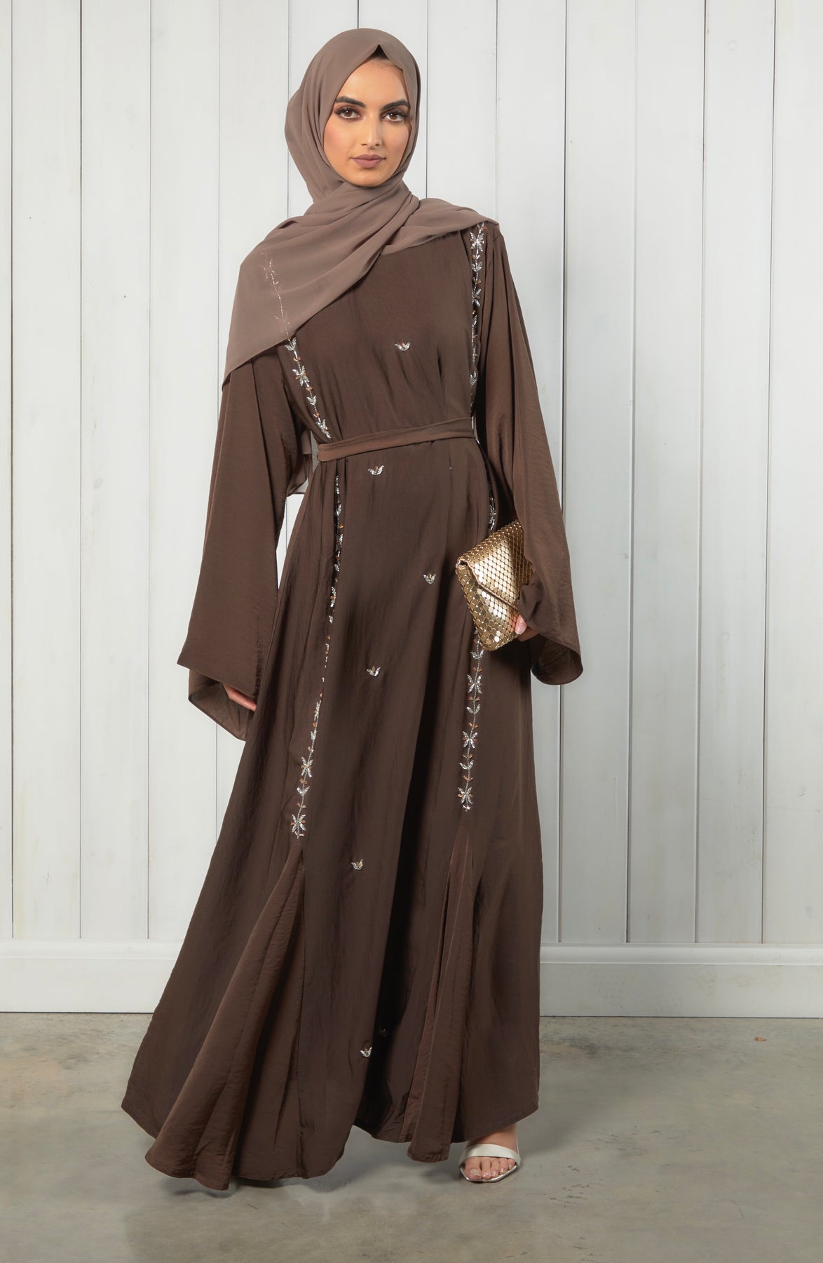 Coffee Sequin Dress – Aaliya Collections