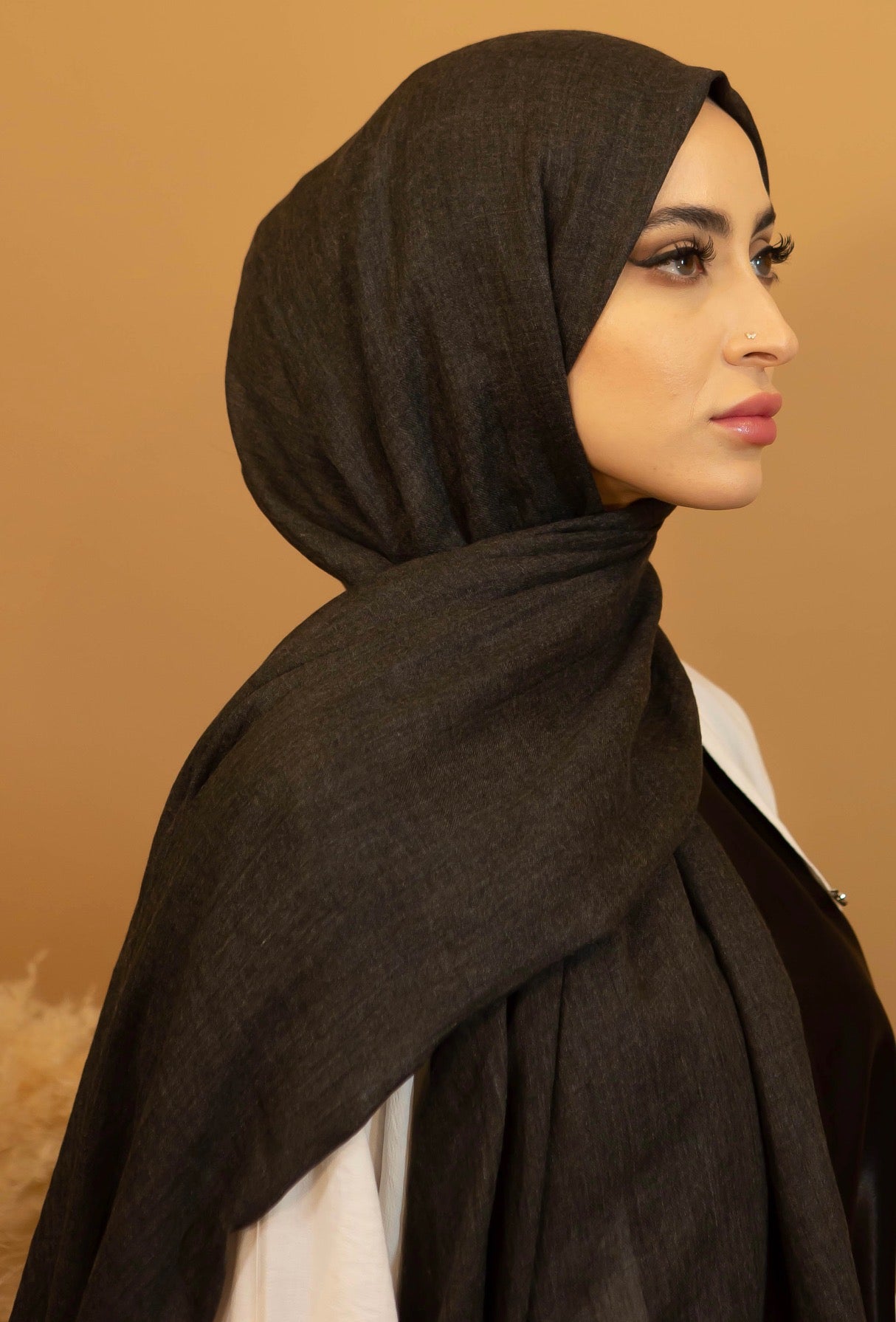 Cotton Hijab - Charcoal – Aaliya Collections