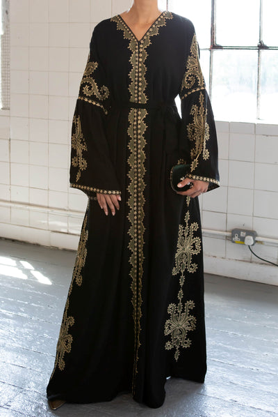 Sehrish Embroidered Abaya - Ready To Dispatch – Aaliya Collections